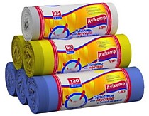 Пакеты д/мусора Авикомп 120л. в рулоне (синие)1/10
