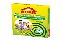 Спирали малодымные ARGUS от комаров 10шт.      /60