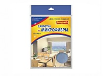 Салфетка АккуратЪ 30*30 микрофибра д/стекла